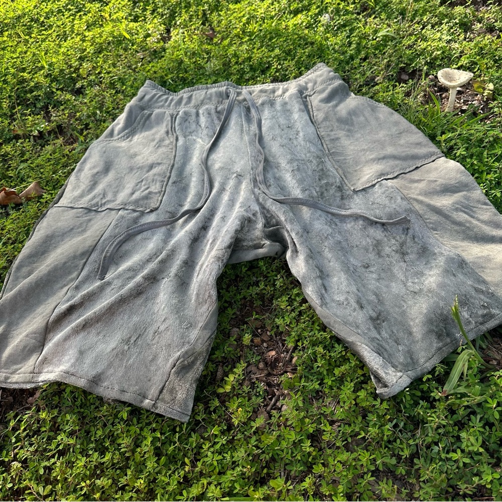 Handmade Men’s velour shorts hemp/bamboo fleece - Picture 5 of 8